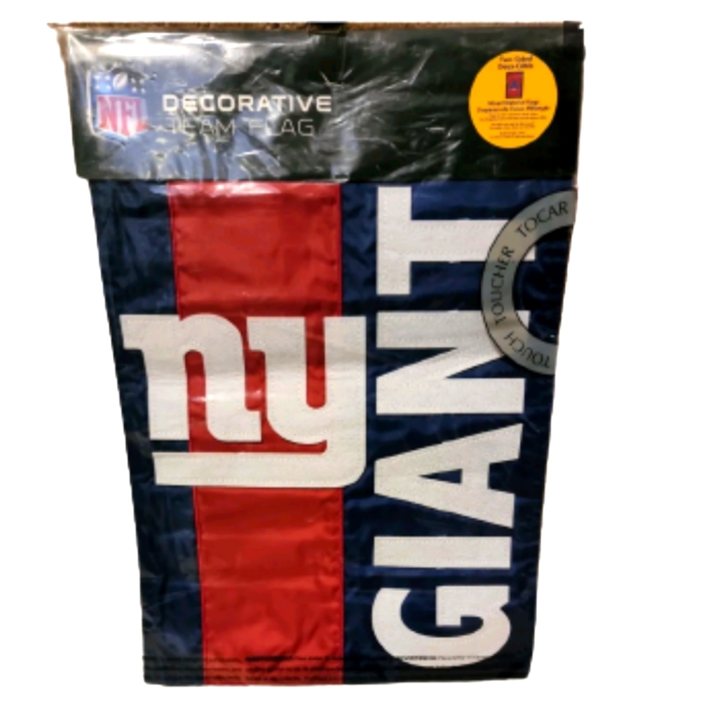NFL New York Giants Decorative Team Flag NY Giants 12.5" x 18" Double Sided NWT